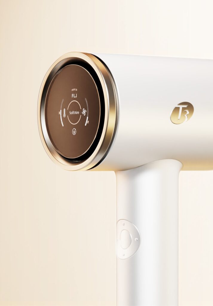 3D visualization of the T3 hair dryer. Designed and visualized by forpeople.
