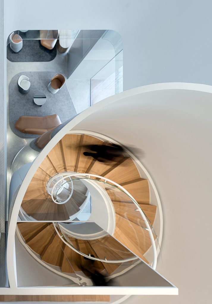 Photograph of the NIO House interior. Interior design, identity design and film by forpeople.