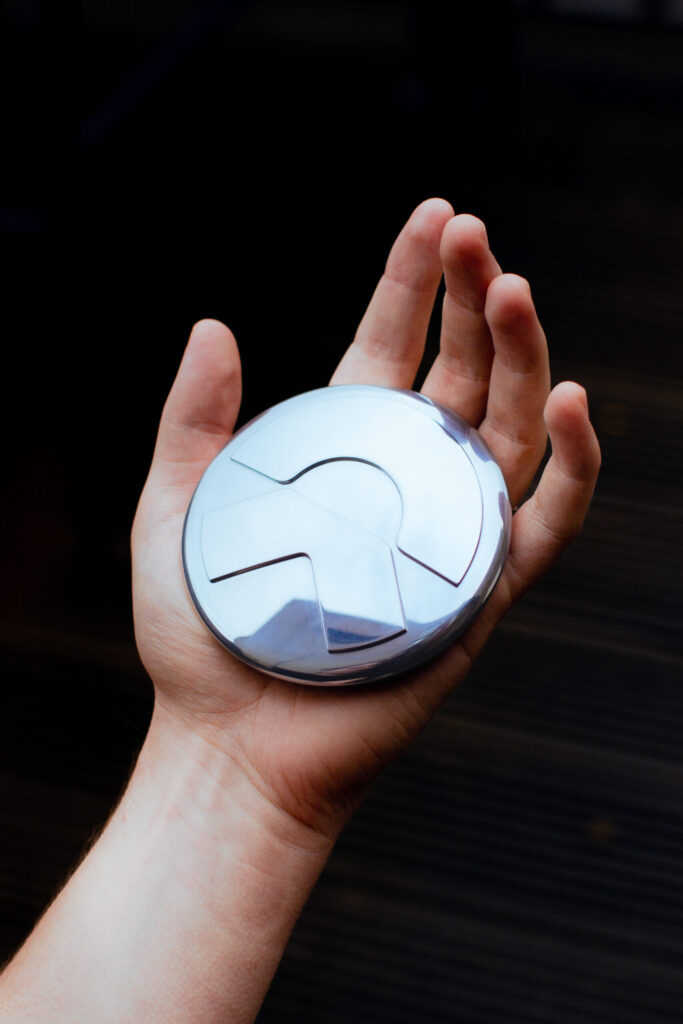 A photograph of the symbol we designed for NIO