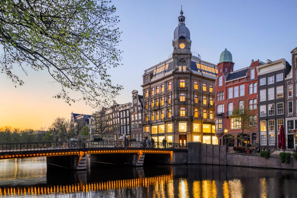 Panoramic exterior view of NIO House, Rotterdam. Design and film by forpeople.