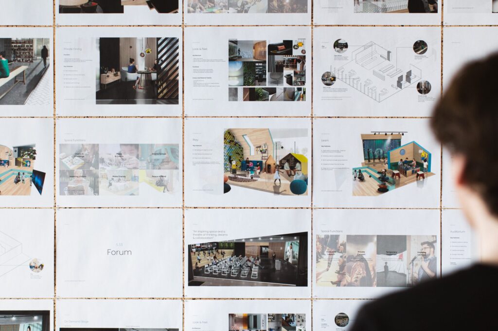 Design wall of the NIO House spatial experience. Design and film by forpeople.