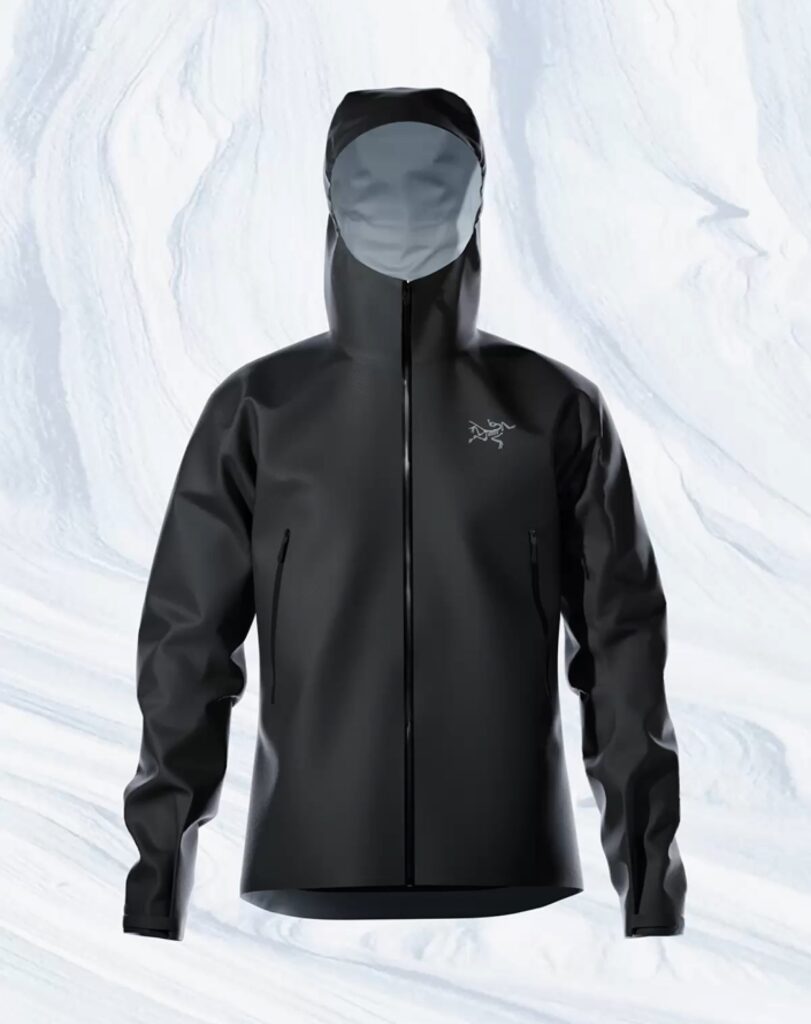 3D visualization of Arc'teryx ReBIRD BeatJacket. Created by forpeople, courtesy of Arc'teryx.
