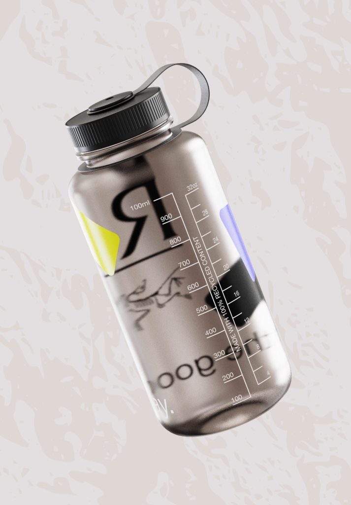 Render of Arc'teryx ReBIRD lifestyle waterbottle. Created by forpeople, courtesy of Arc'teryx.