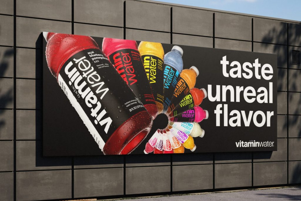 Key visual for vitaminwater. Design by forpeople.