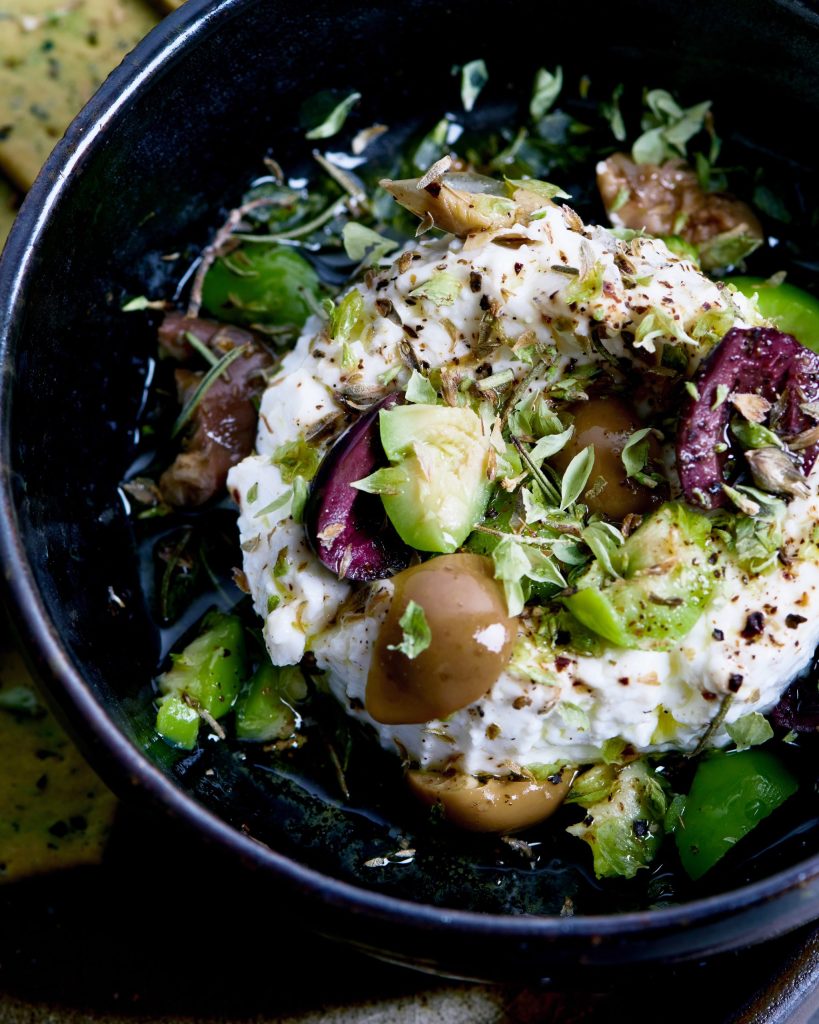 Photograph of a Formo Ricotta Salad. Photograph by Marvin Leuvrey, for Formo Brand, directed by forpeople.