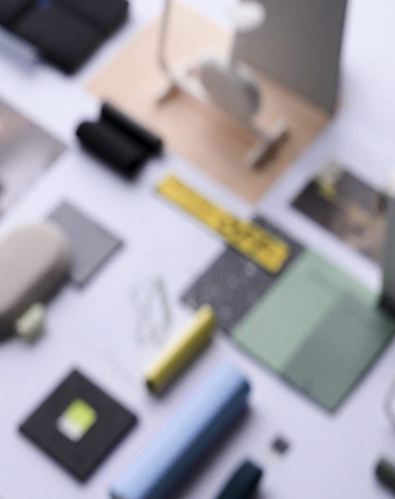 Film of moodboard table featuring material samples for kettle. Design and film by forpeople.