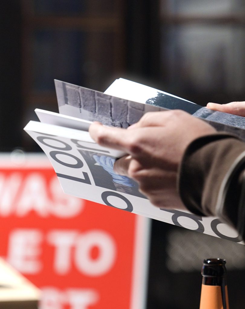 On-site photograph from the private view. Film by forpeople.