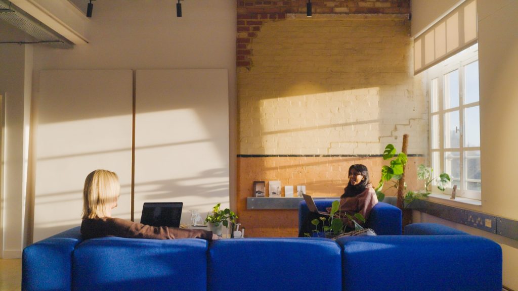 Photograph of our team working together in the Exhibition Space.