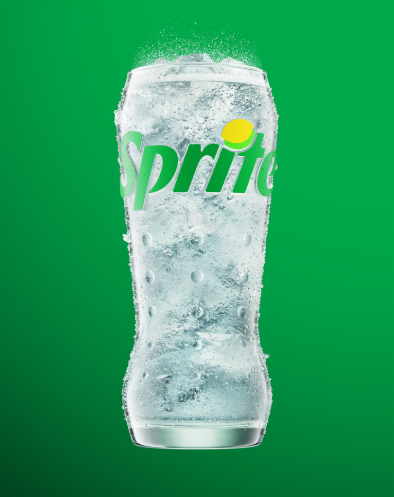 Photograph of forpeople's glassware design for Sprite.