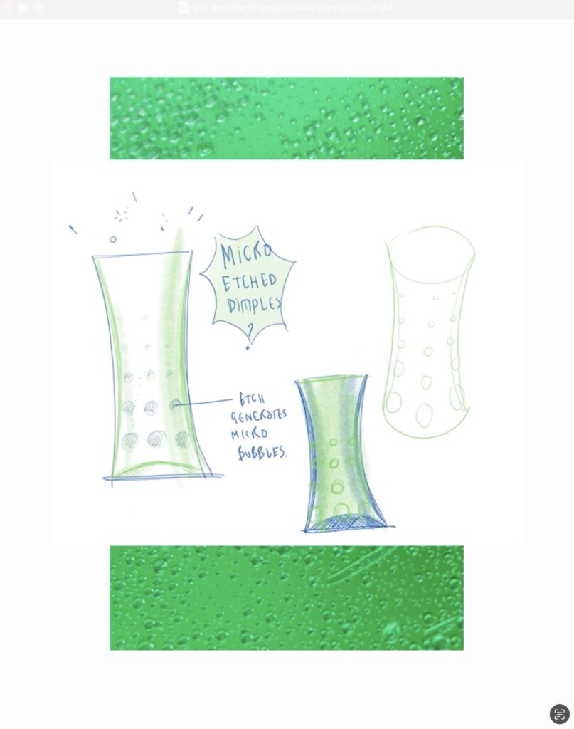 Film showcasing forpeople's design process for the Sprite Glassware.