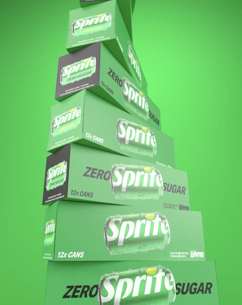 Visualisation of Sprite secondary packaging by forpeople.