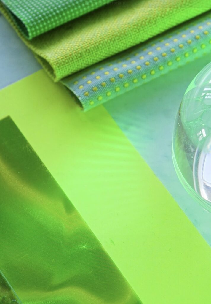 Film of a Sprite material and sensory identity exploration board by forpeople.