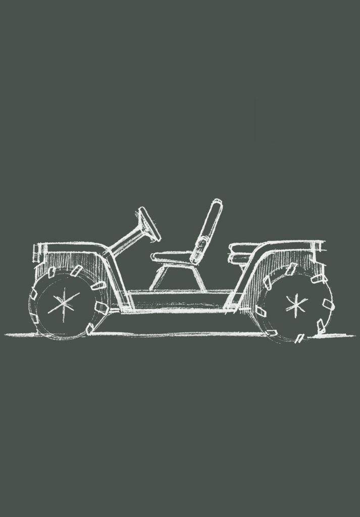 Sketch of amble buggy design by forpeople.